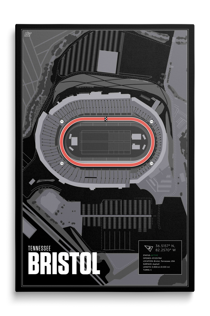 Bristol Motor Speedway, Tennessee - Stock Car Racetrack Artwork