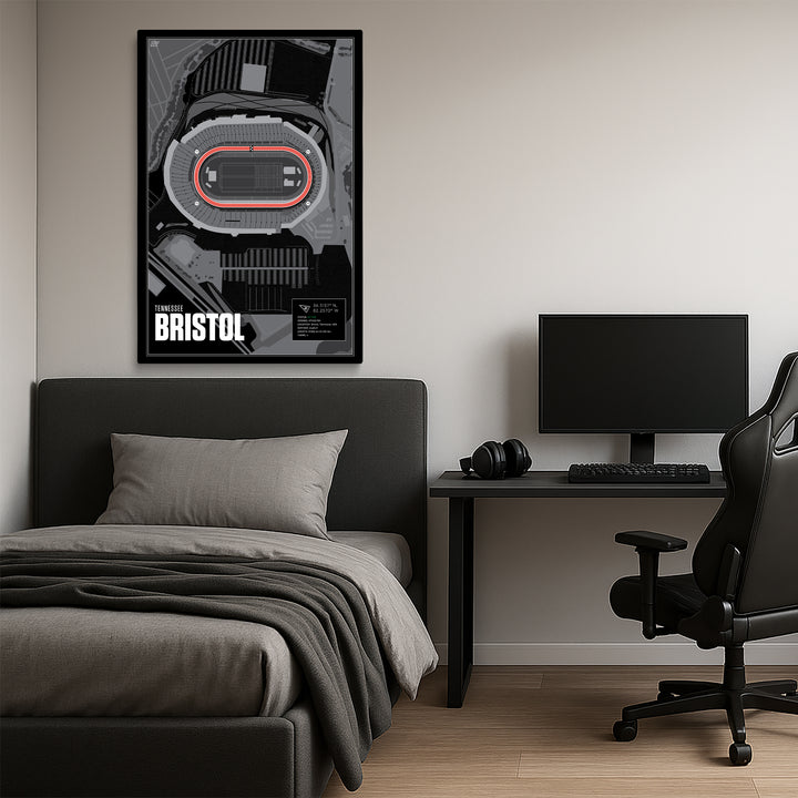 Bristol Motor Speedway, Tennessee - Stock Car Racetrack Artwork
