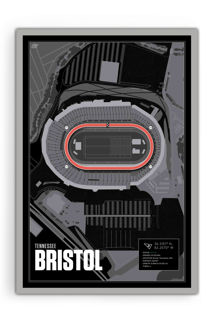 Bristol Motor Speedway, Tennessee - Stock Car Racetrack Artwork