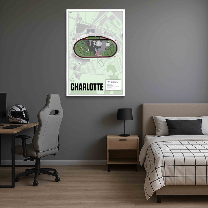 Charlotte Motor Speedway, North Carolina - Stock Car Racetrack Artwork