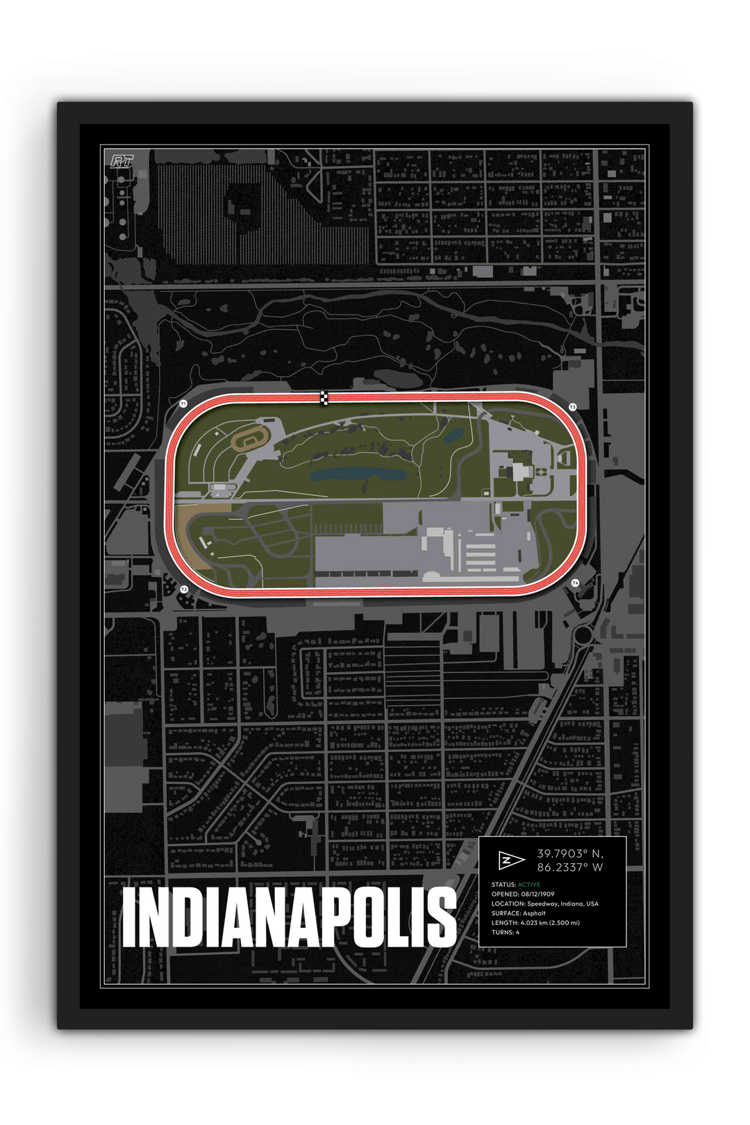 Indianapolis Motor Speedway, Indiana - Stock Car Racetrack Artwork