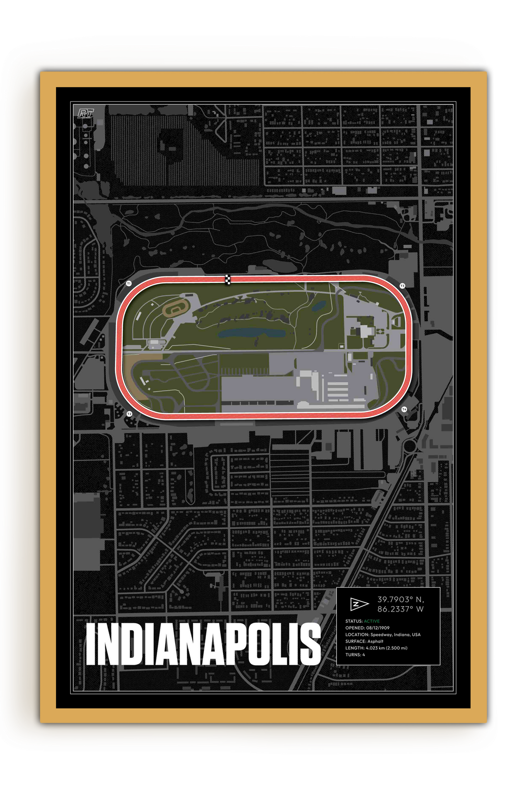 Indianapolis Motor Speedway, Indiana - Stock Car Racetrack Artwork