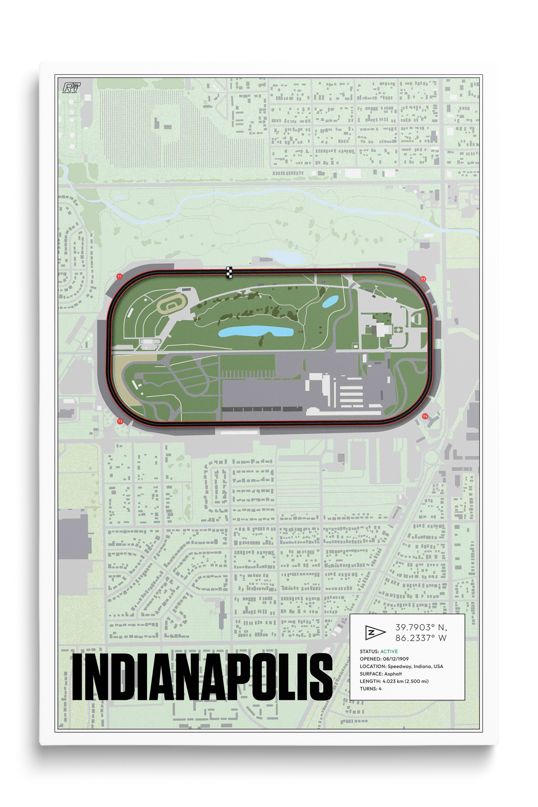 Indianapolis Motor Speedway, Indiana - Stock Car Racetrack Artwork