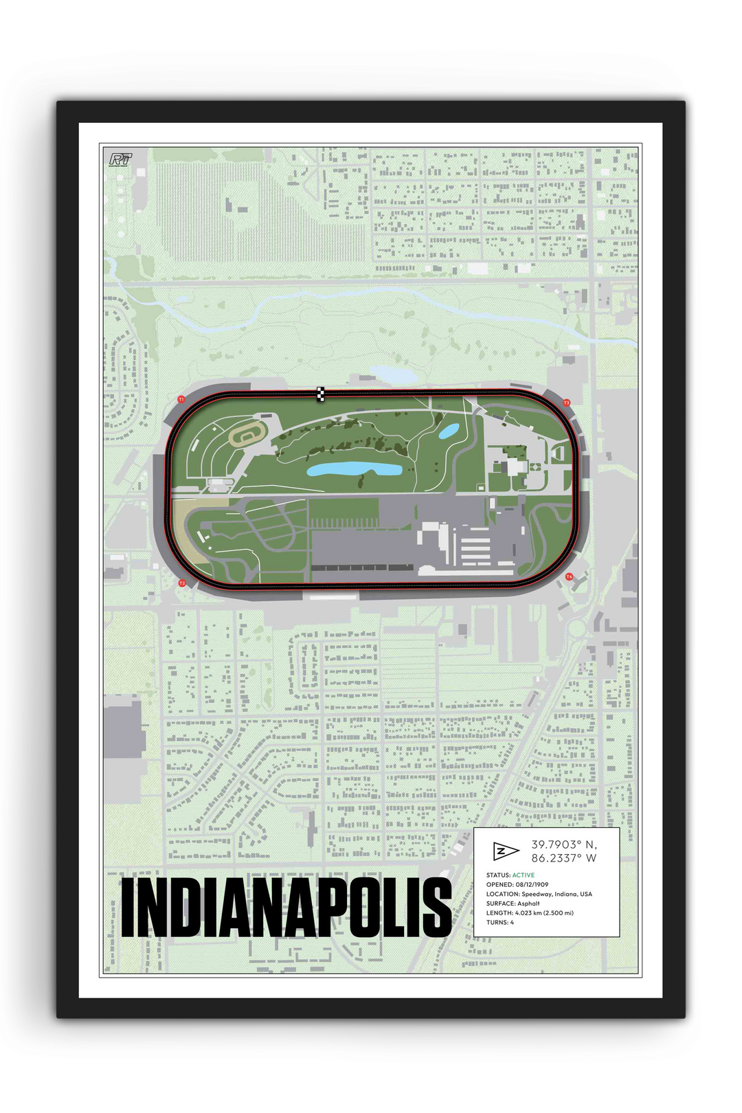 Indianapolis Motor Speedway, Indiana - Stock Car Racetrack Artwork