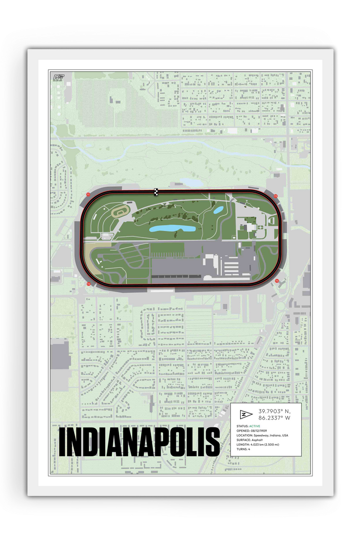 Indianapolis Motor Speedway, Indiana - Stock Car Racetrack Artwork