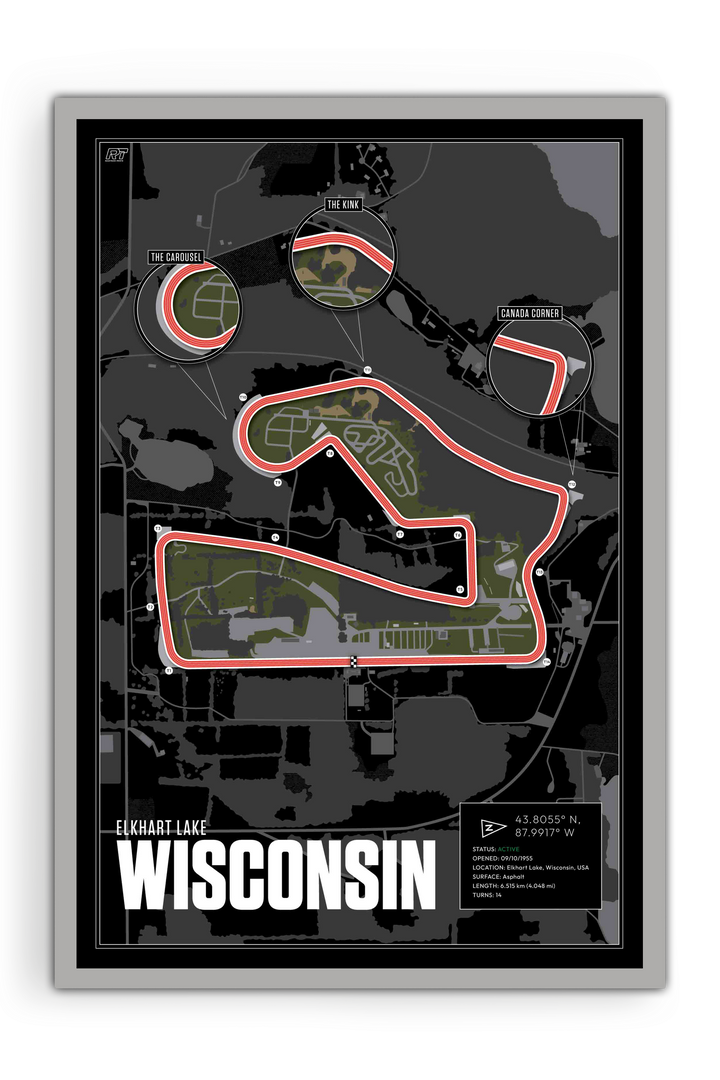 Road America, USA - Endurance Racetrack Artwork