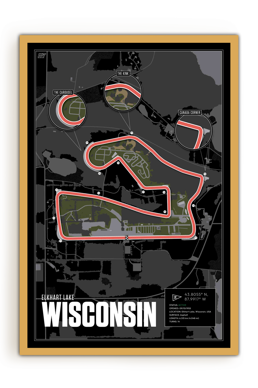Road America, USA - Endurance Racetrack Artwork
