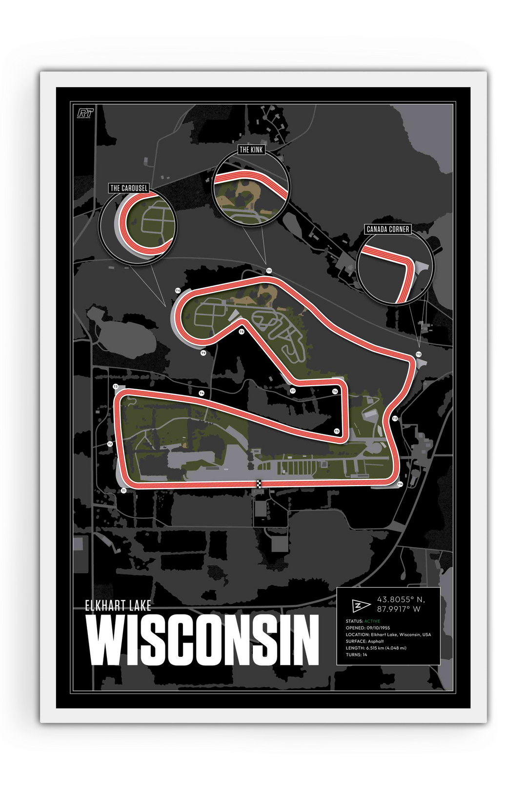 Road America, USA - Endurance Racetrack Artwork