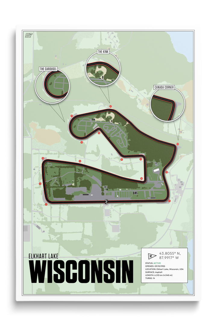 Road America, USA - Endurance Racetrack Artwork