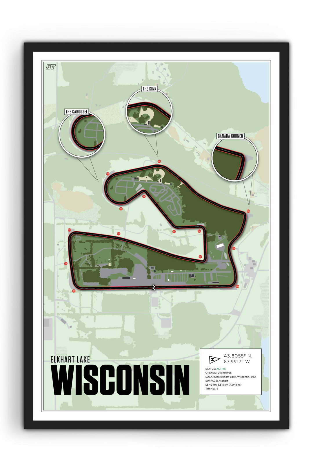 Road America, USA - Endurance Racetrack Artwork