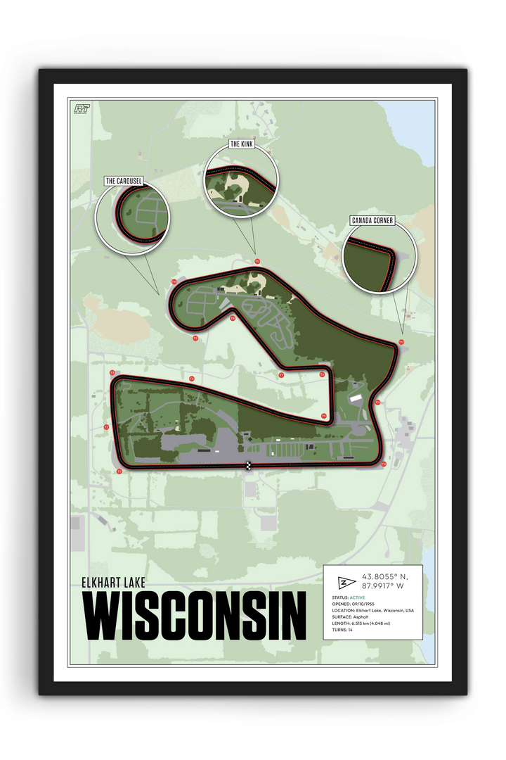 Road America, USA - Endurance Racetrack Artwork
