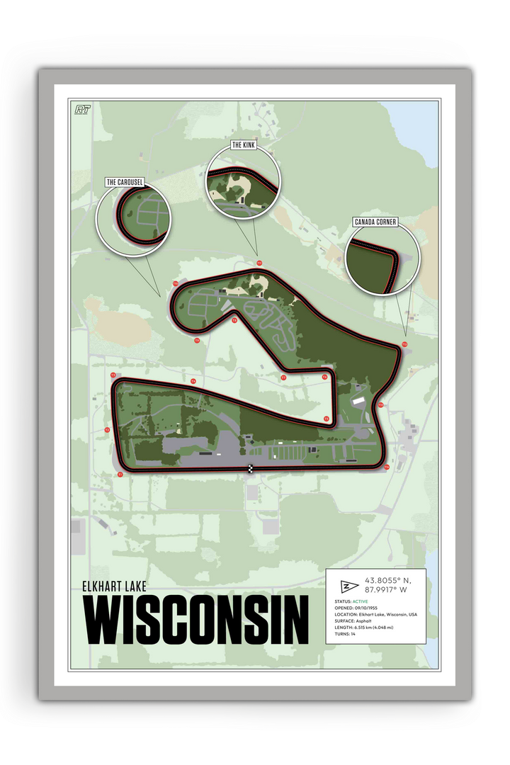 Road America, USA - Endurance Racetrack Artwork