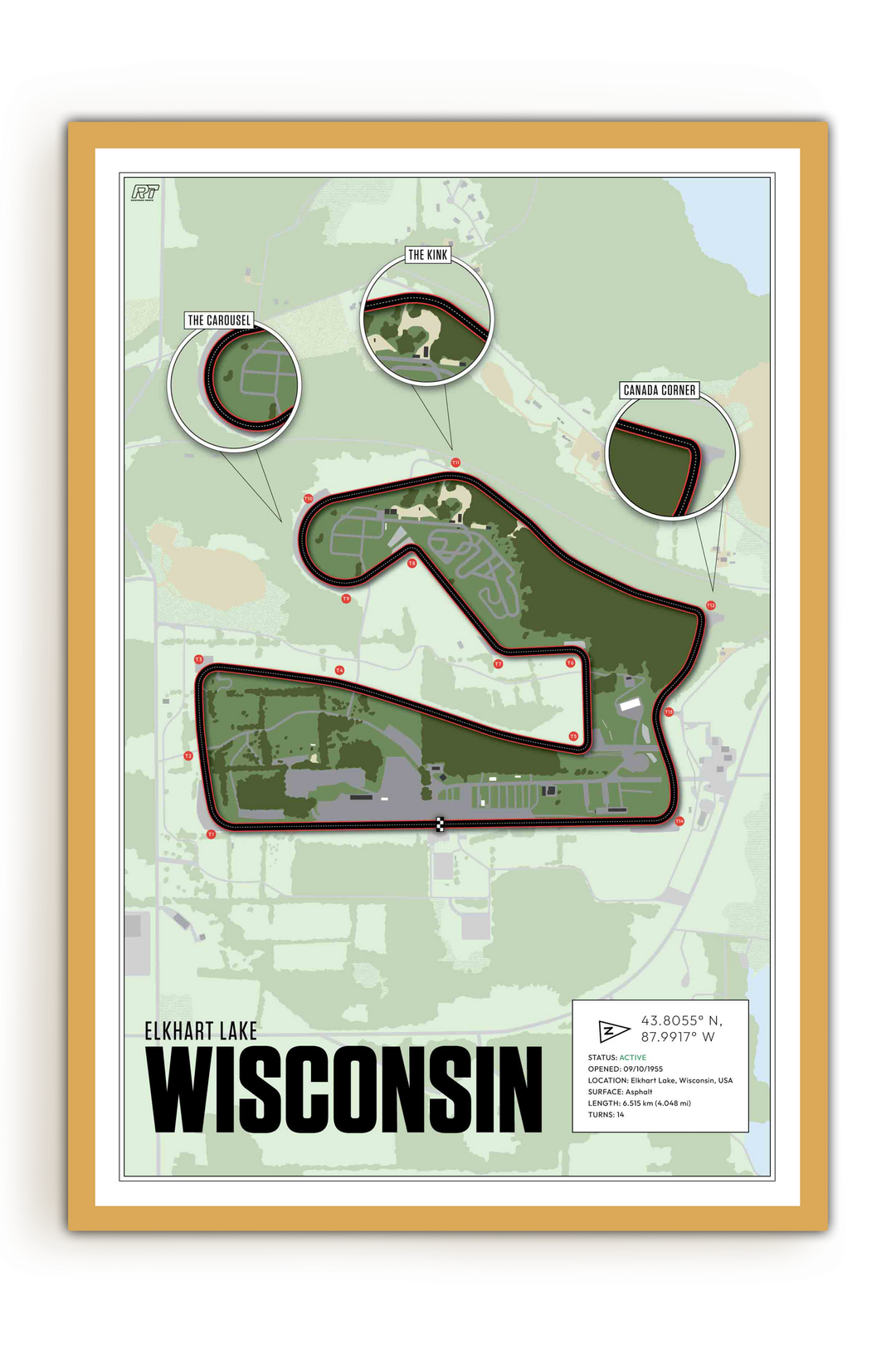 Road America, USA - Endurance Racetrack Artwork