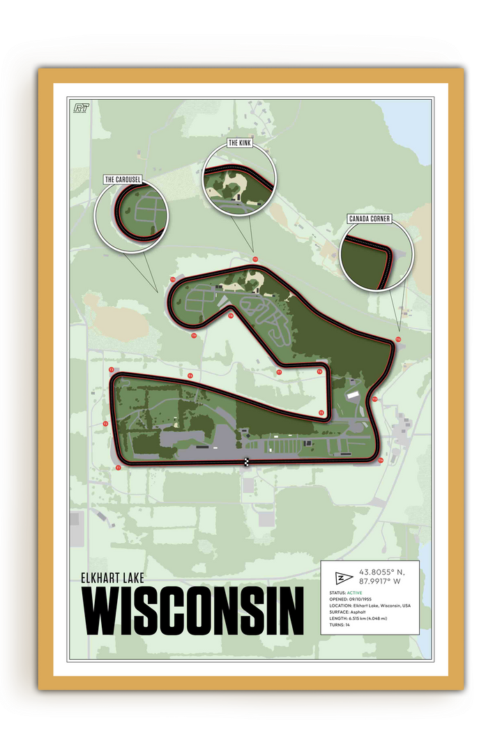 Road America, USA - Endurance Racetrack Artwork
