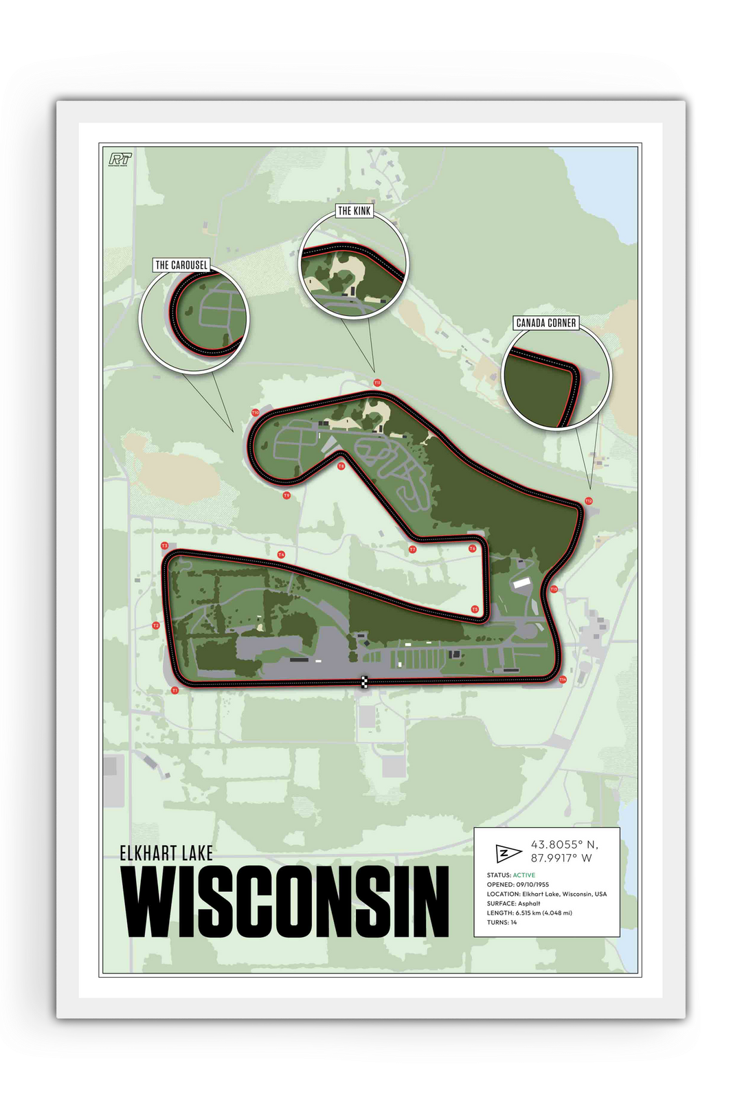 Road America, USA - Endurance Racetrack Artwork