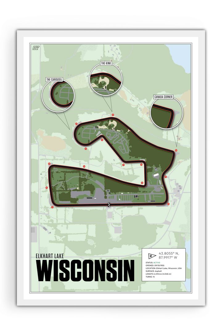 Road America, USA - Endurance Racetrack Artwork