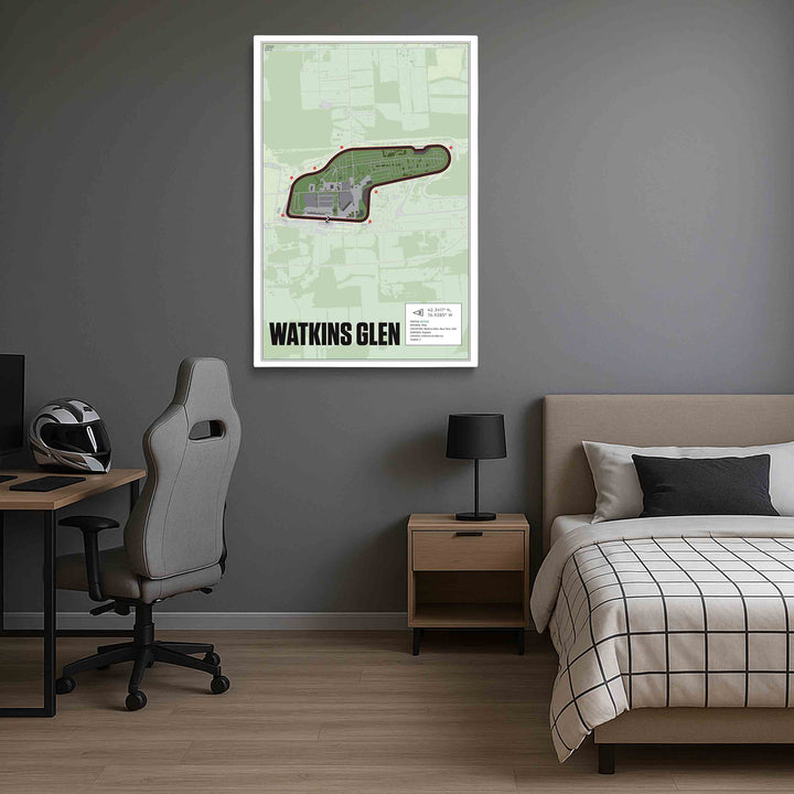 Watkins Glen, New York - Stock Car Racetrack Artwork