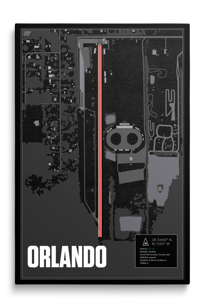 Orlando Speed World Dragway, USA - Drag Strip Racetrack Artwork