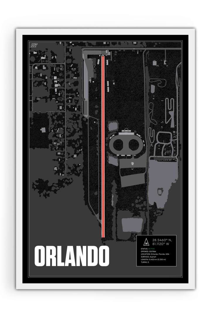 Orlando Speed World Dragway, USA - Drag Strip Racetrack Artwork