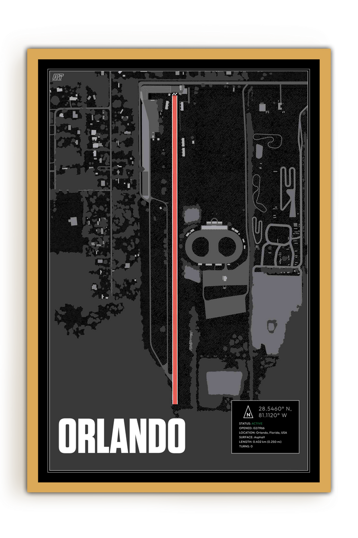 Orlando Speed World Dragway, USA - Drag Strip Racetrack Artwork