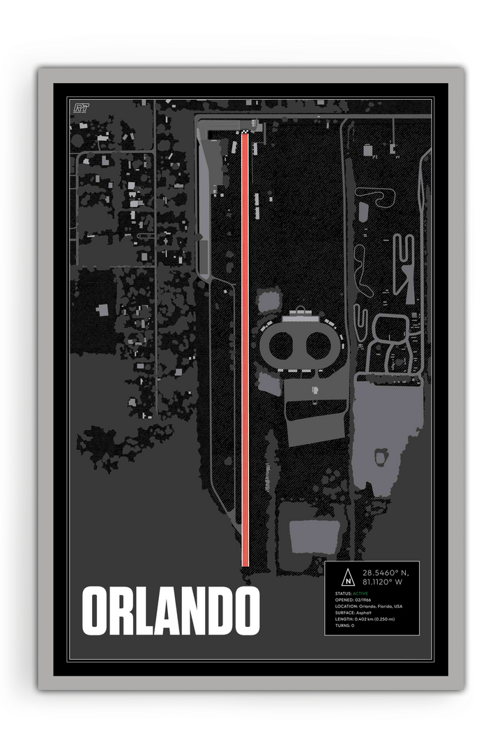 Orlando Speed World Dragway, USA - Drag Strip Racetrack Artwork