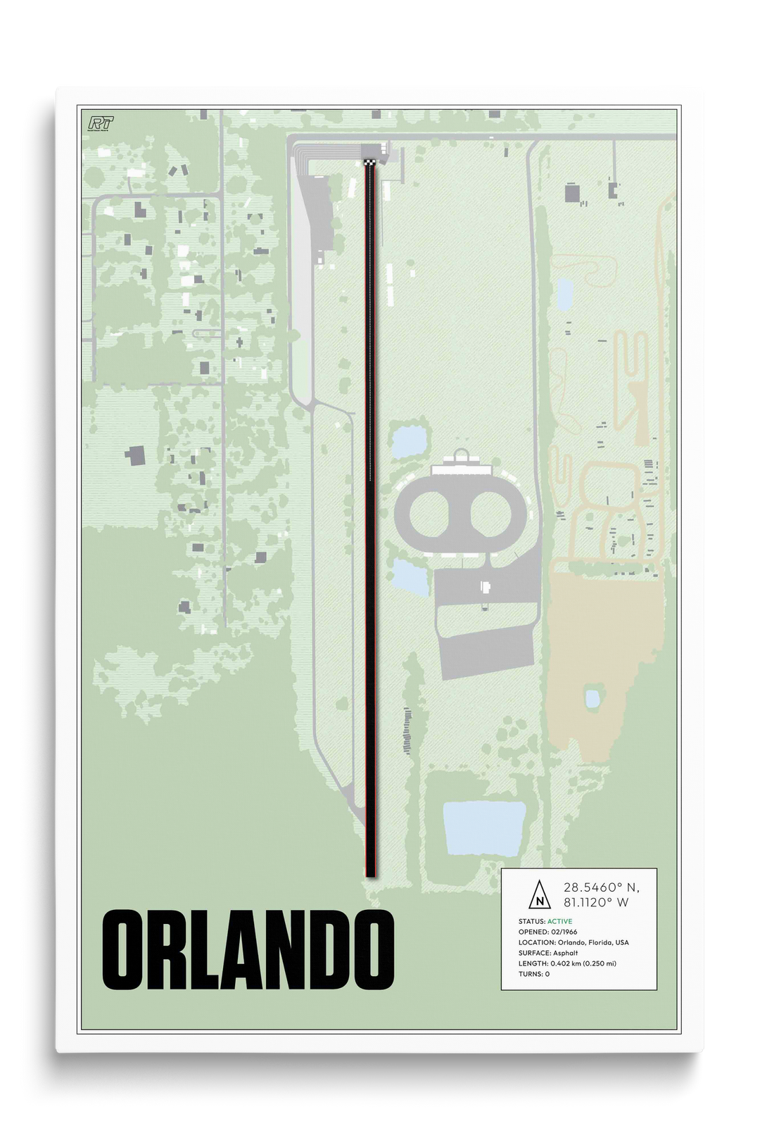 Orlando Speed World Dragway, USA - Drag Strip Racetrack Artwork