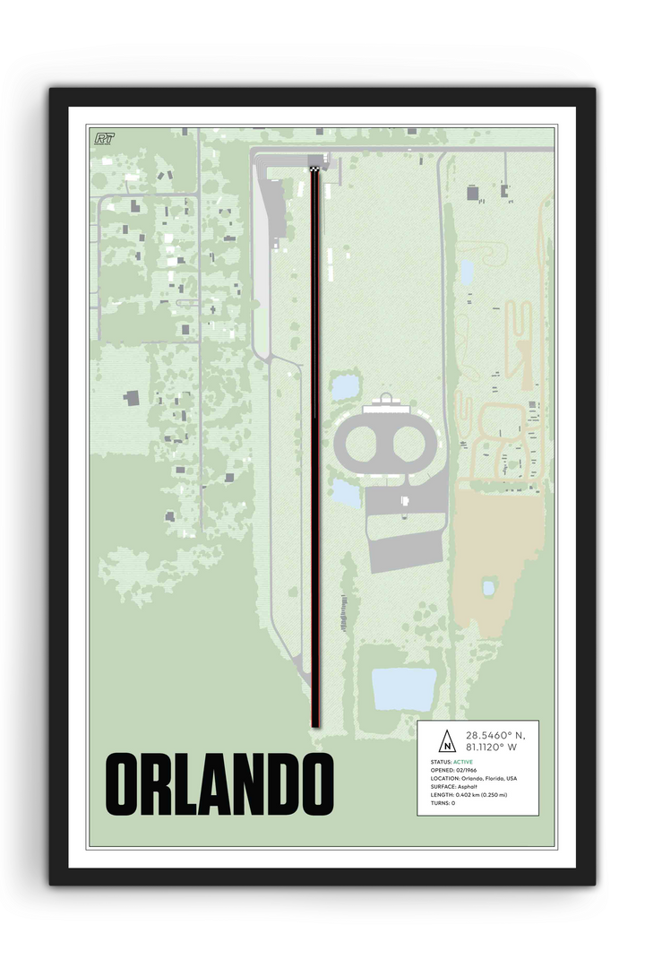 Orlando Speed World Dragway, USA - Drag Strip Racetrack Artwork