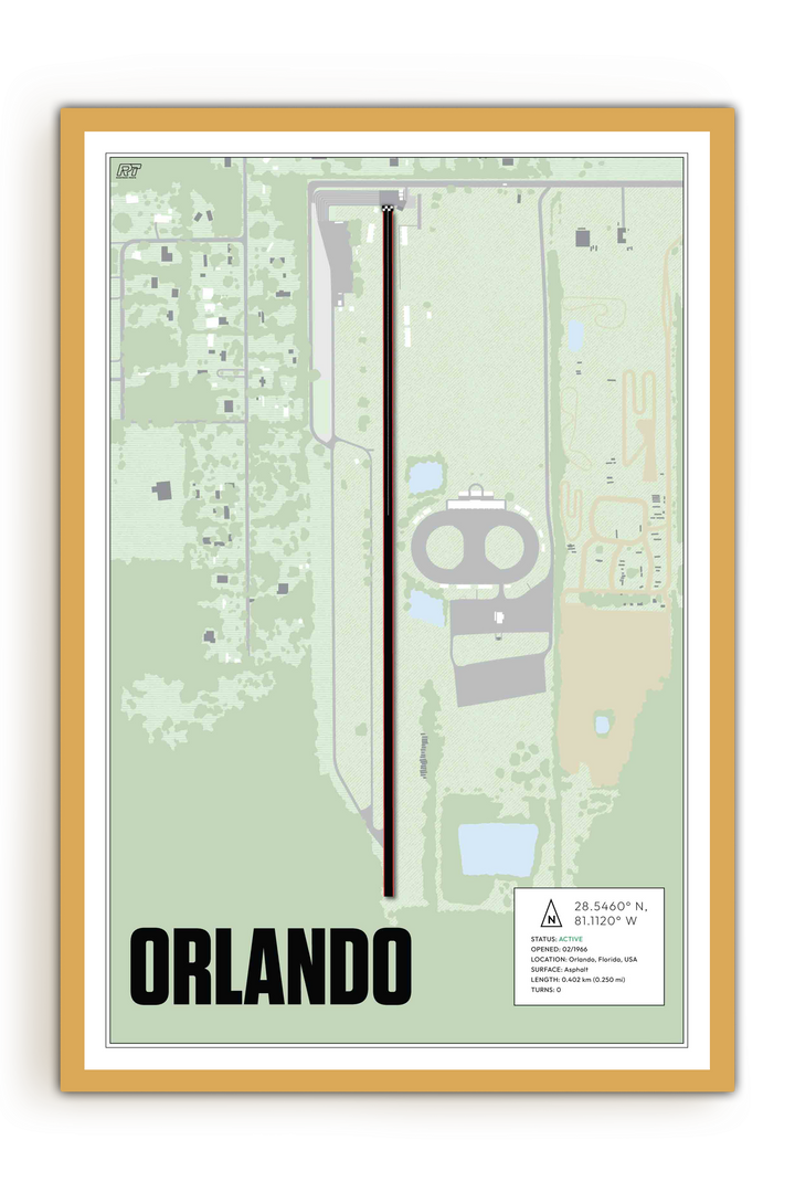 Orlando Speed World Dragway, USA - Drag Strip Racetrack Artwork