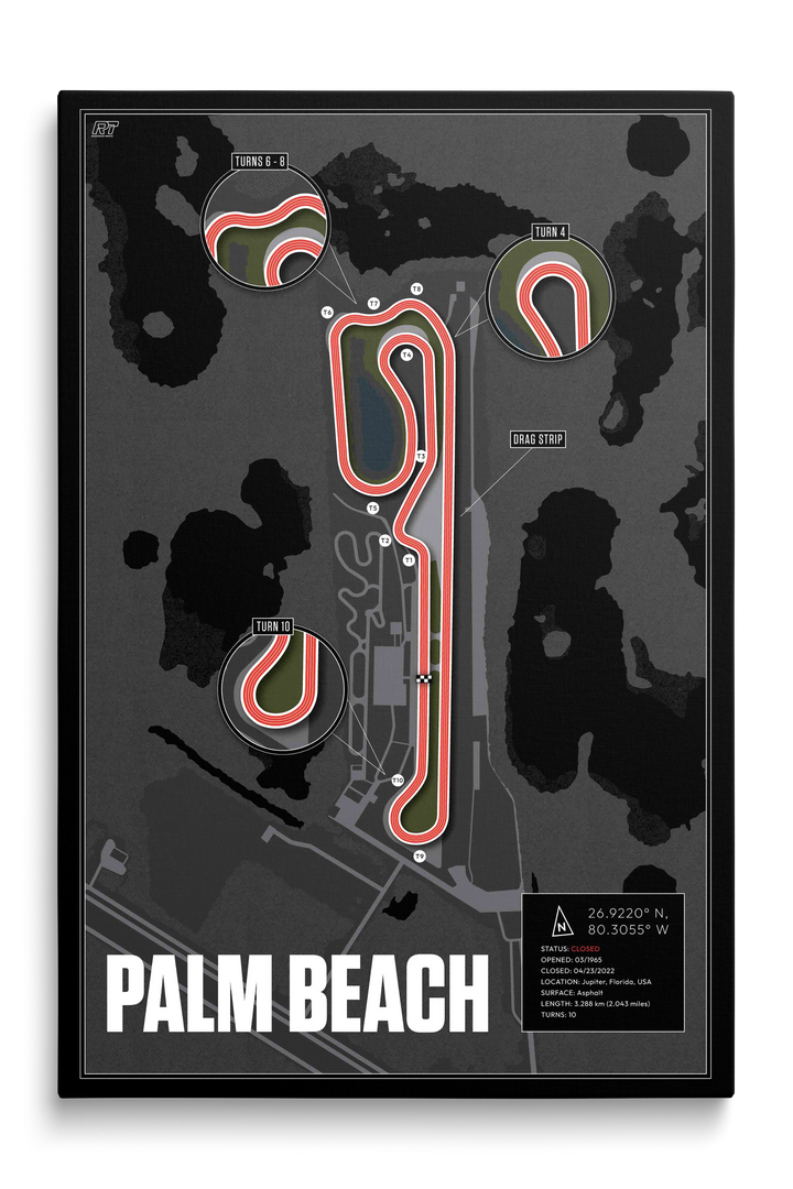Palm Beach International Raceway, USA - Drag Strip Racetrack Artwork