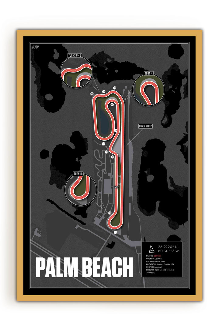Palm Beach International Raceway, USA - Drag Strip Racetrack Artwork
