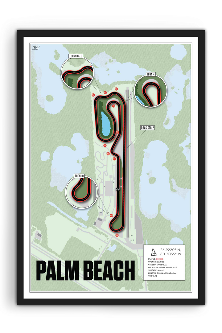 Palm Beach International Raceway, USA - Drag Strip Racetrack Artwork