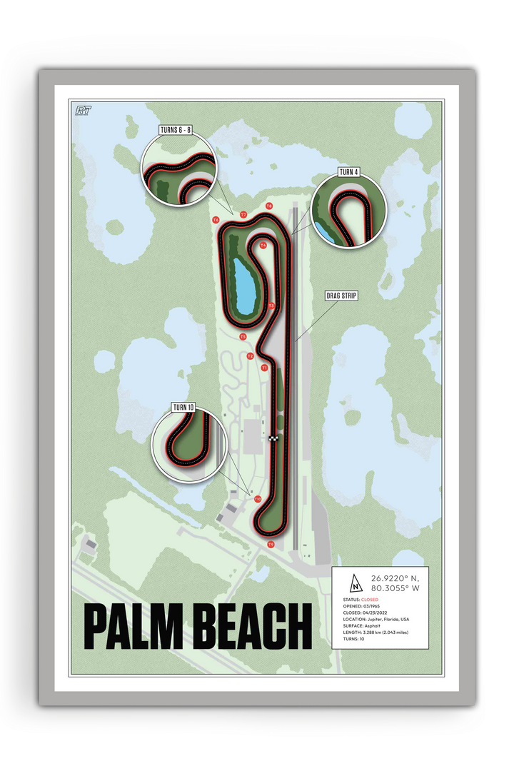 Palm Beach International Raceway, USA - Drag Strip Racetrack Artwork