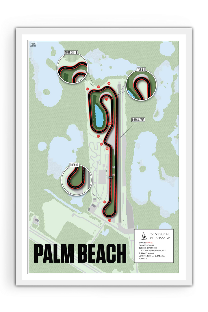Palm Beach International Raceway, USA - Drag Strip Racetrack Artwork