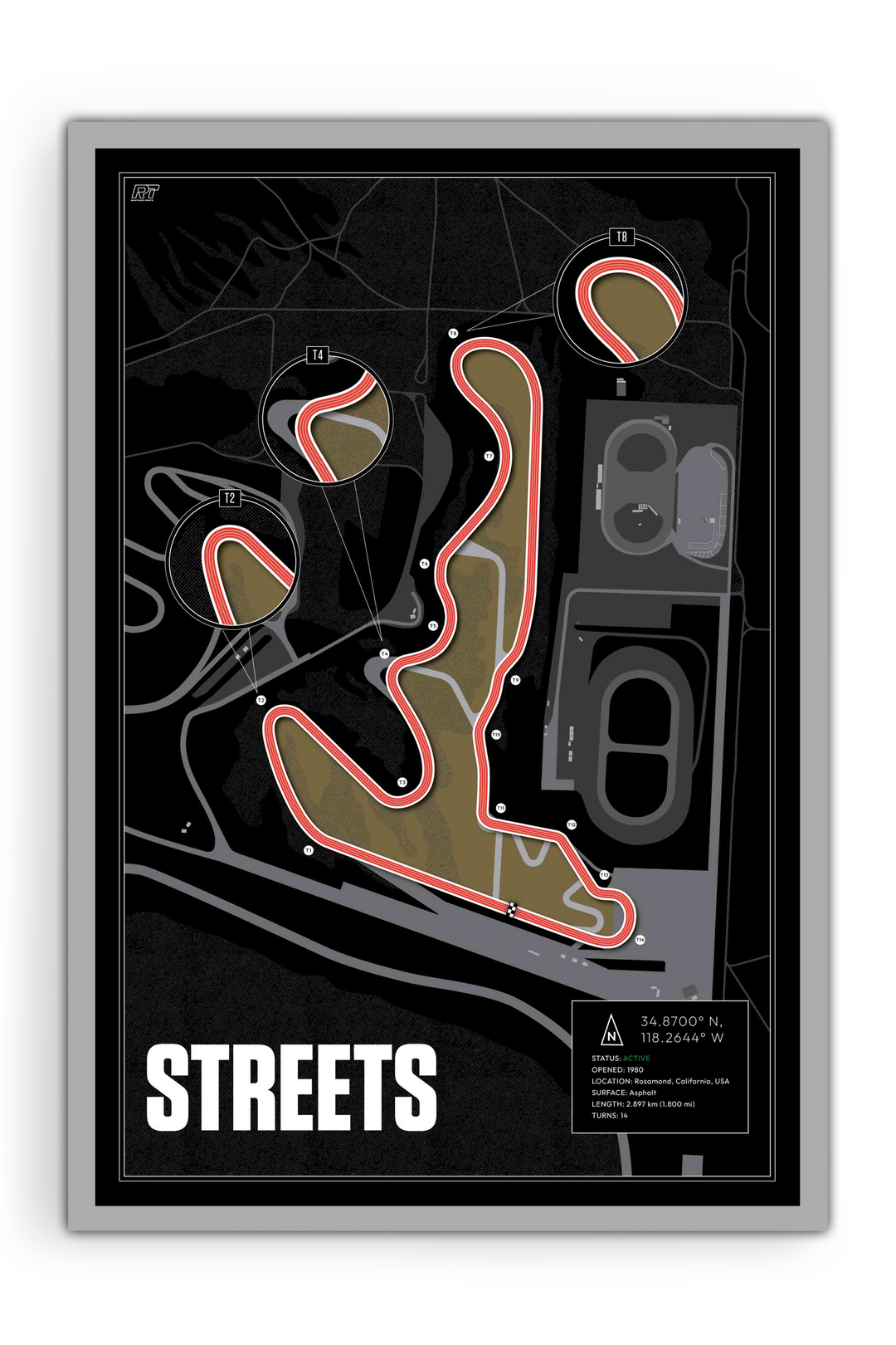 Streets of Willow Springs, USA - Training Racetrack Artwork