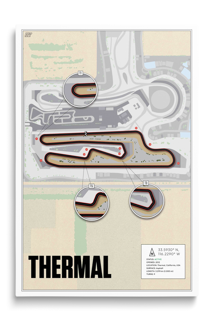 The Thermal Club – South Palm Circuit, USA - Training Racetrack Artwork