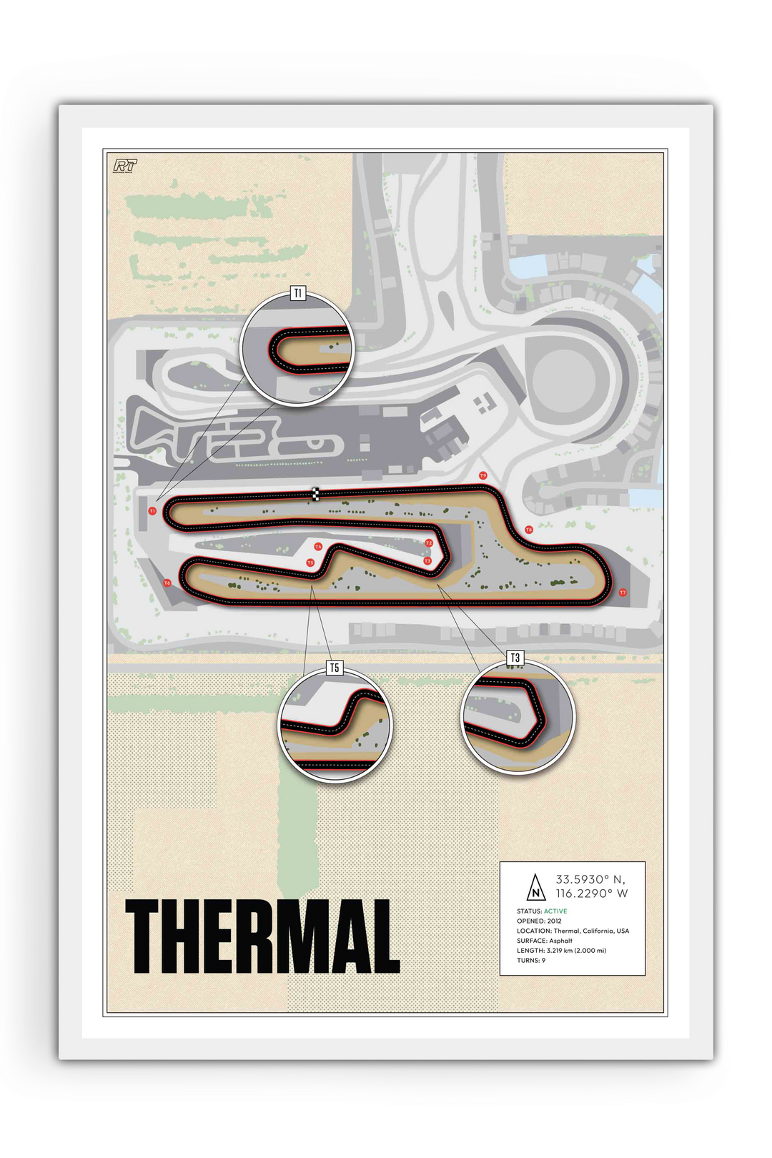 The Thermal Club – South Palm Circuit, USA - Training Racetrack Artwork