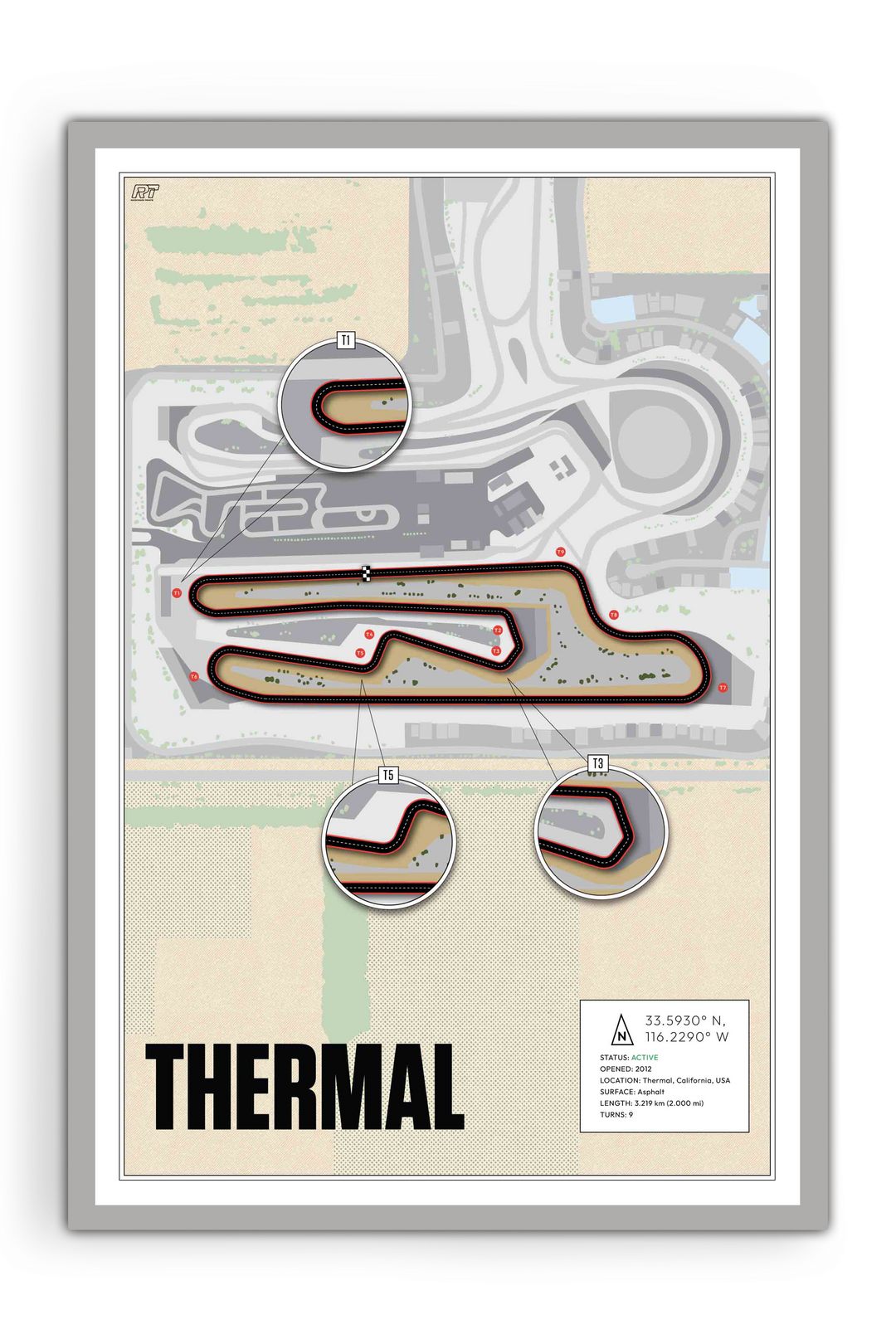 The Thermal Club – South Palm Circuit, USA - Training Racetrack Artwork
