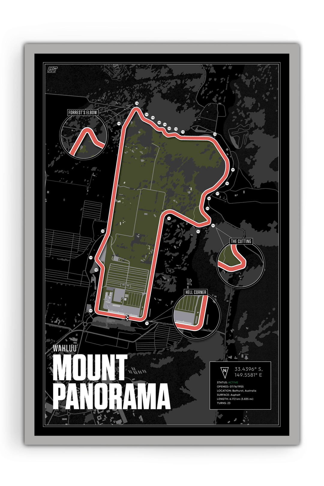 Watkins Glen, New York - Stock Car Racetrack Artwork