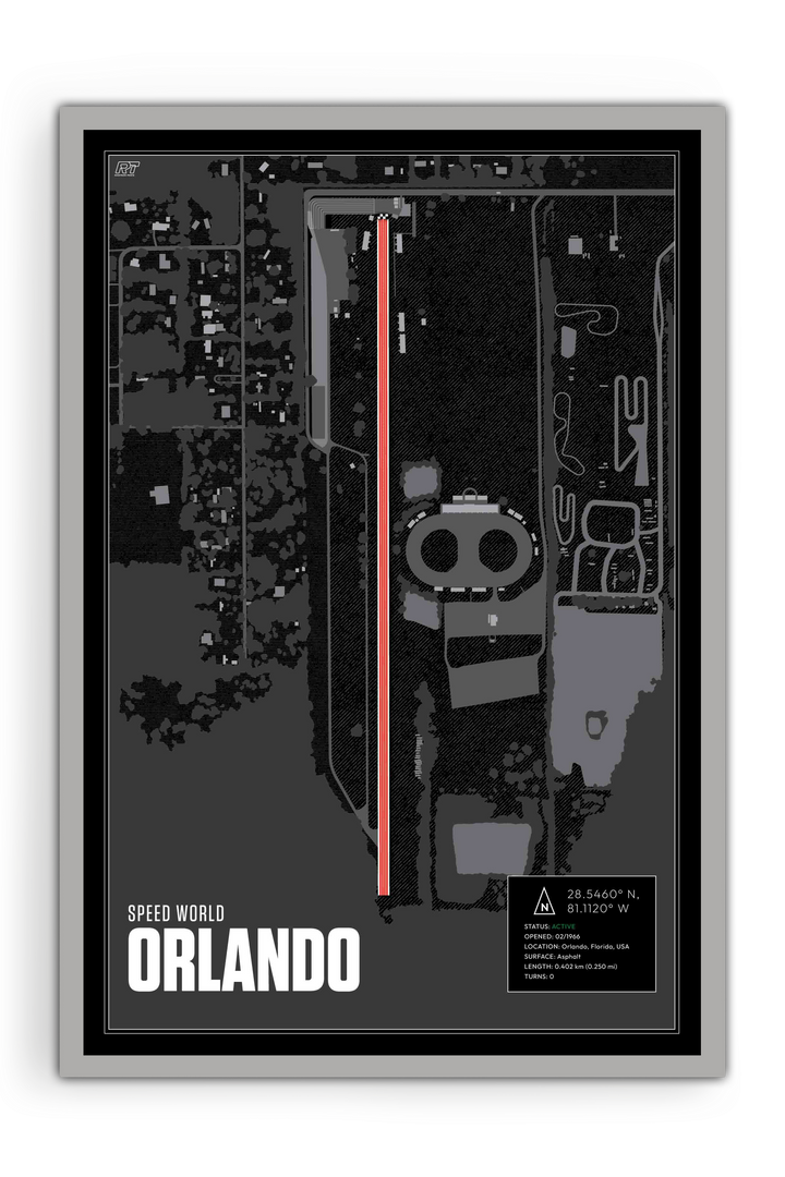 Orlando Speed World Dragway, USA - Drag Strip Racetrack Artwork