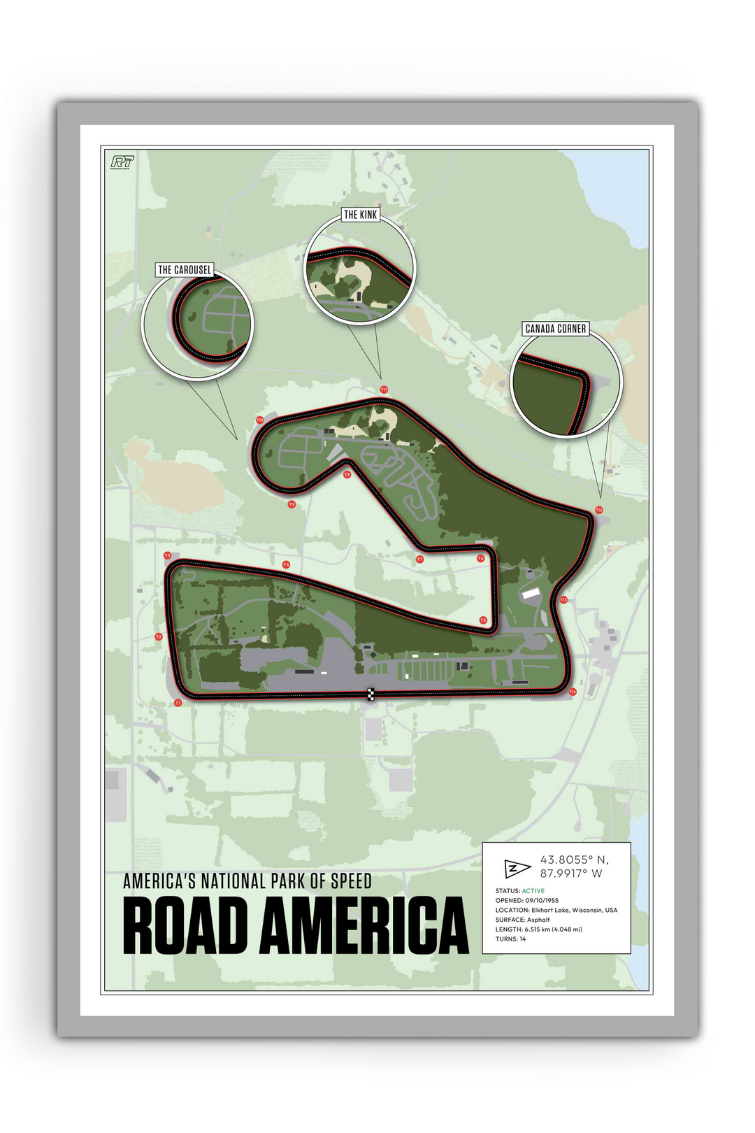 Road America, USA - Endurance Racetrack Artwork