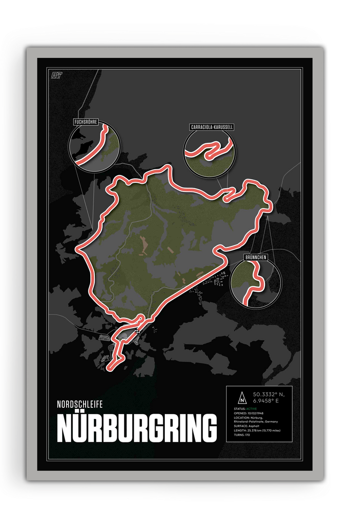 Nürburgring Nordschleife, Germany - Endurance Racetrack Artwork