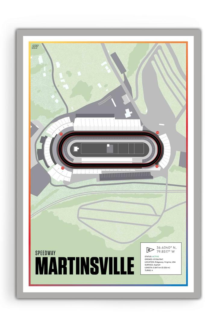 Martinsville Speedway, Virginia - Nascar Racetrack Artwork