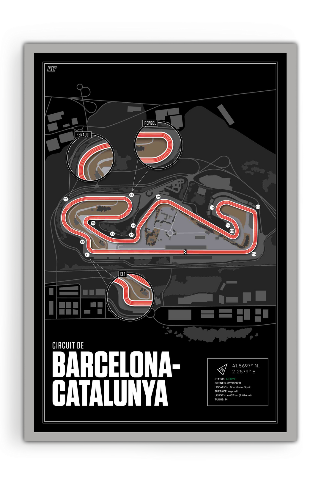 Circuit de Barcelona-Catalunya, Spain - MotoGP Racetrack Artwork