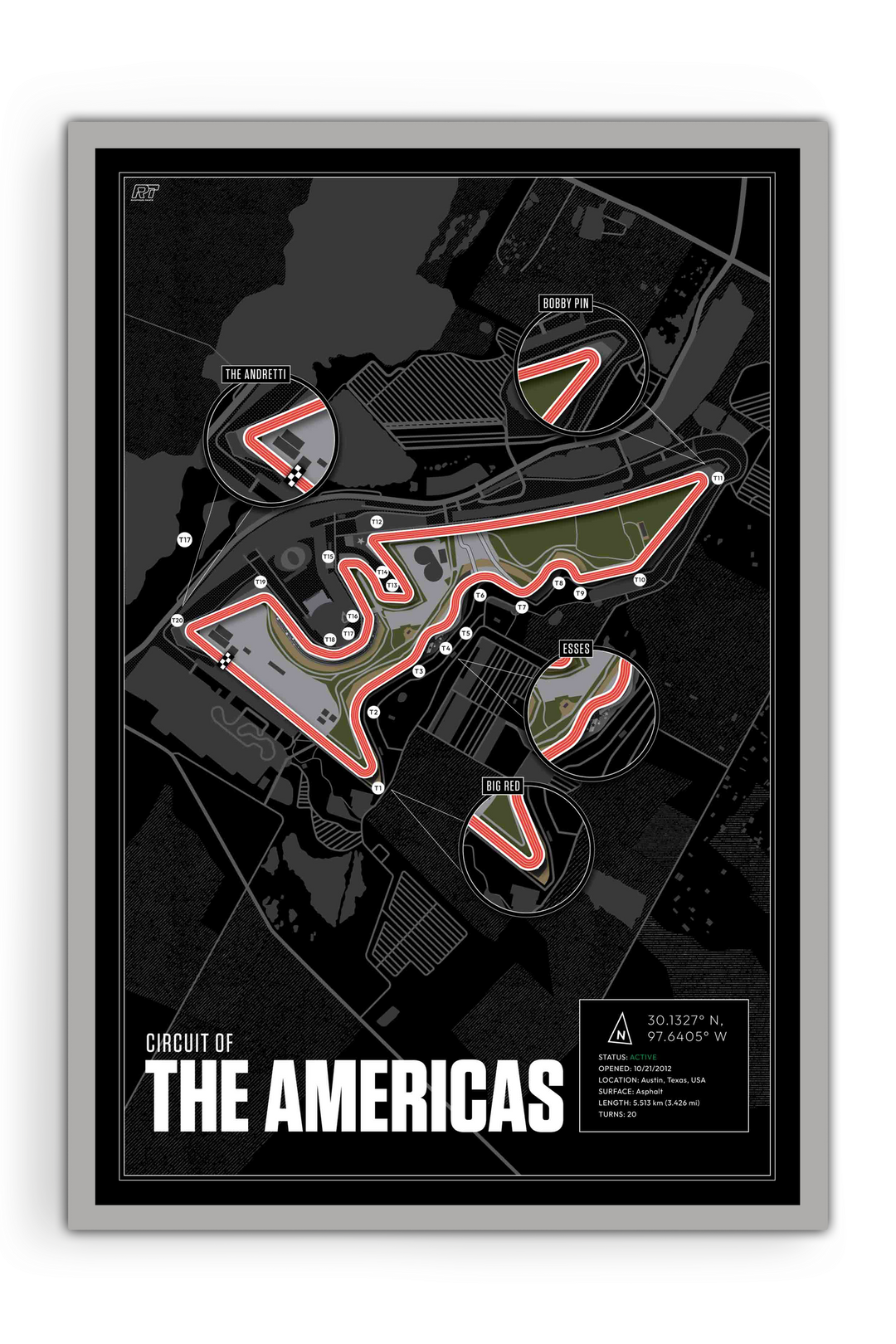 Circuit of the Americas, USA - F1 Racetrack Artwork