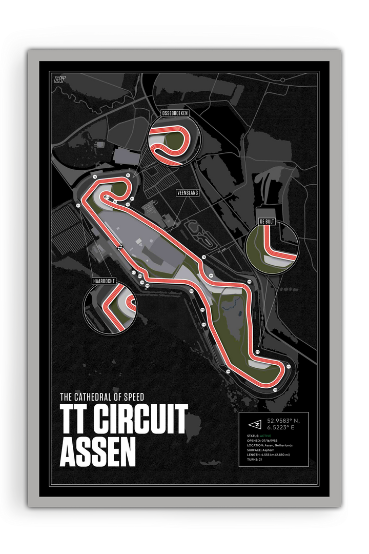 TT Circuit Assen, Netherlands - MotoGP Racetrack Artwork