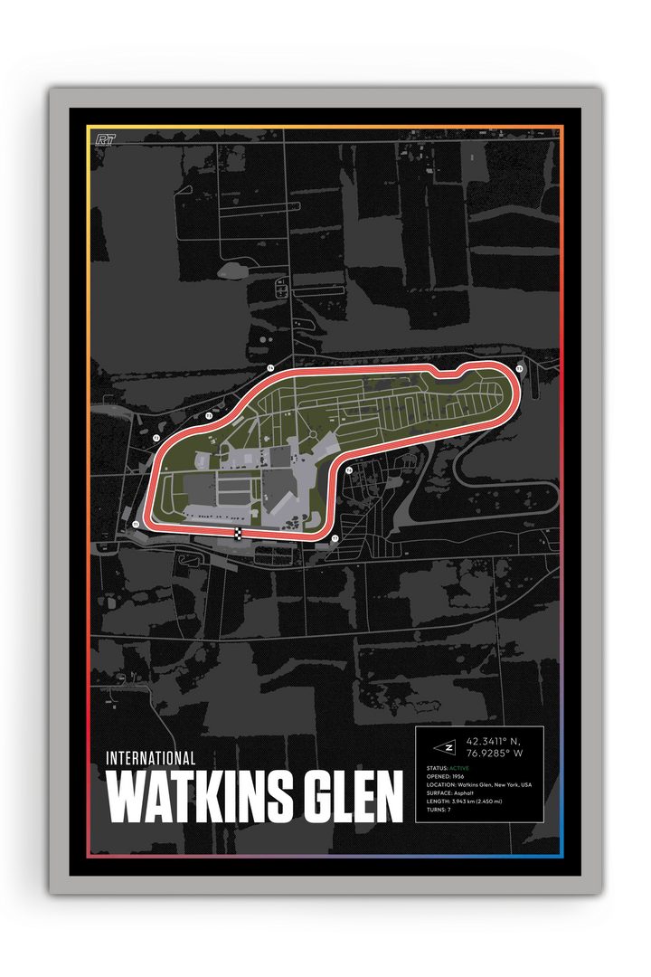 Watkins Glen, New York - Nascar Racetrack Artwork