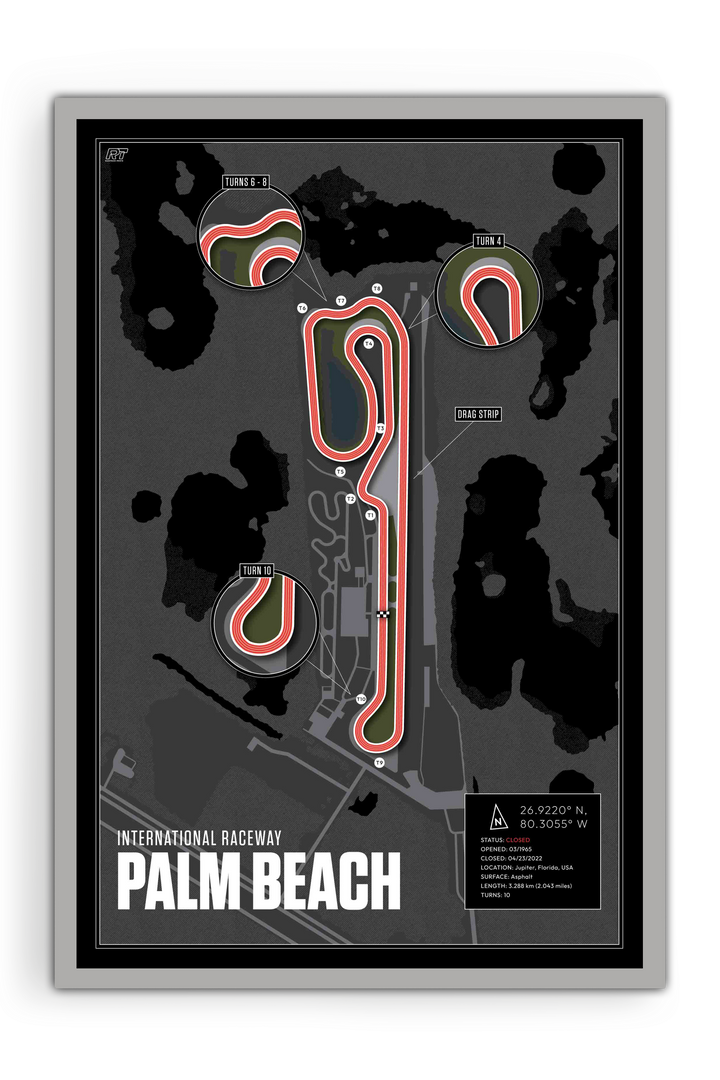 Palm Beach International Raceway, USA - Drag Strip Racetrack Artwork