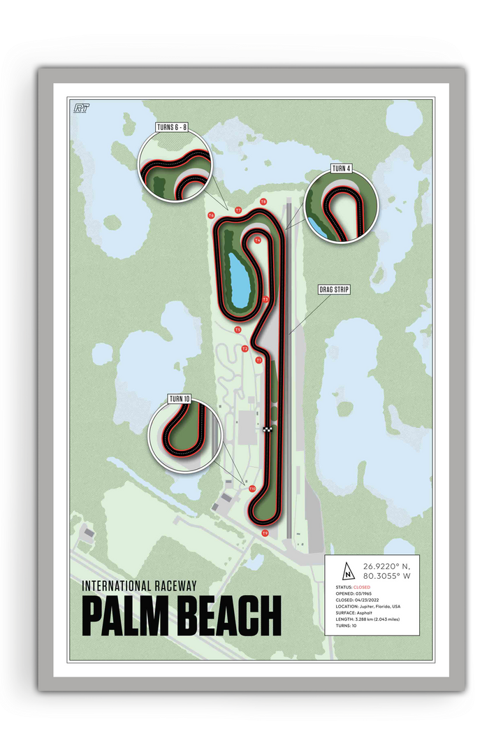 Palm Beach International Raceway, USA - Drag Strip Racetrack Artwork