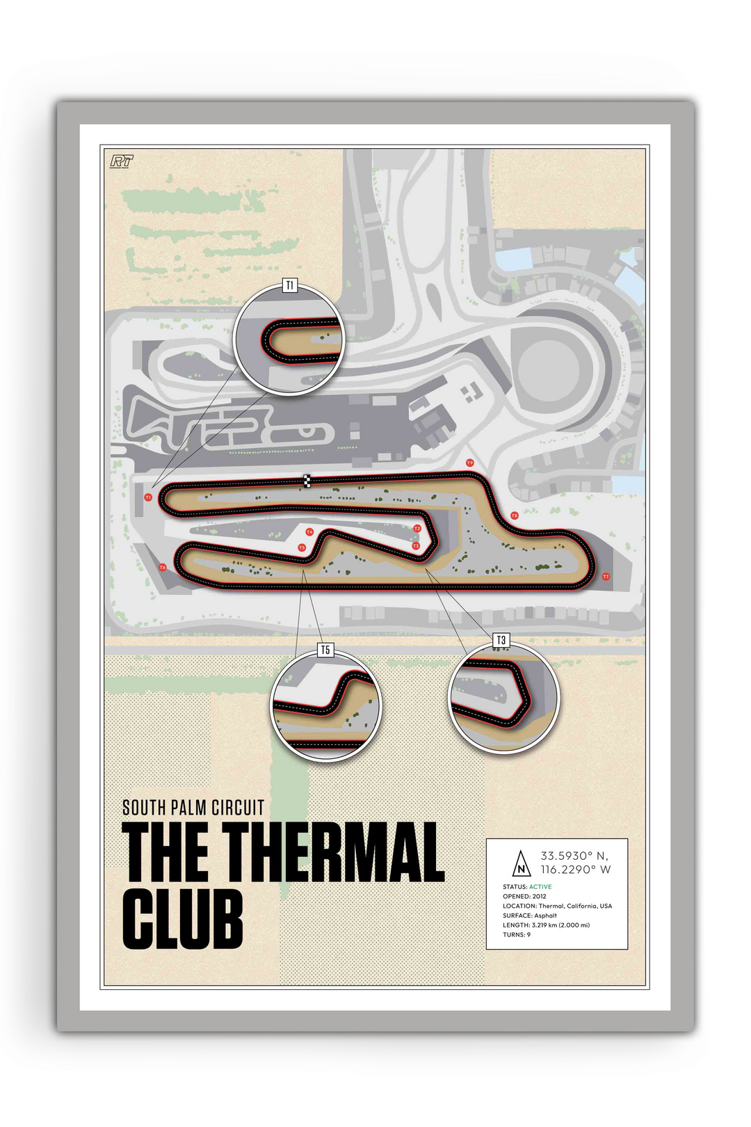 The Thermal Club – South Palm Circuit, USA - Training Racetrack Artwork