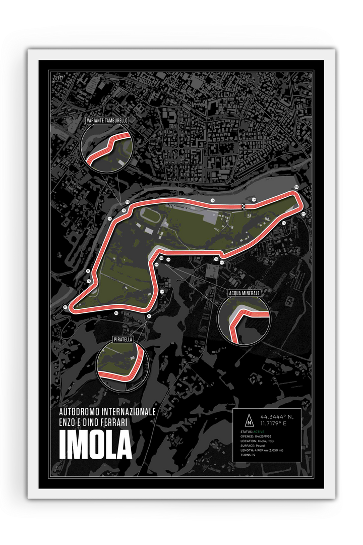 Imola, Italy - Grand Prix Racetrack Artwork